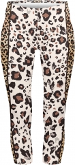 打底裤白底彩色豹纹leopard print