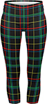 capri leggings traditional dark tartan