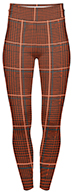 high waist leggings burnt tartan