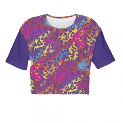 Crop T-shirt ANIMAL COLOR