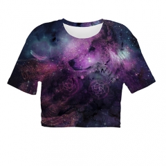 Crop T-shirt GALAXY WOLF