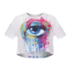 Crop T-shirt COLORFUL EYE