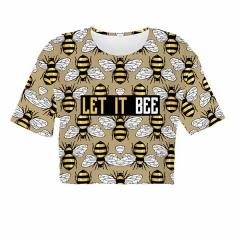 彩色短T恤蜜蜂LET IT BEE