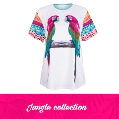 T-shirt parrots aztec