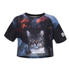 彩色短T恤 火山爆发猫CATSPLOSION