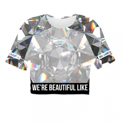 Crop T-shirt BEAUTIFULL LIKE DIAMONDS