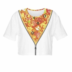 Crop T-shirt PIZZA ZIP