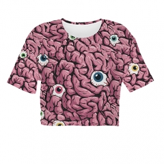 Crop T-shirt EYES IN BRAIN