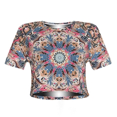 Crop T-shirt mandala hypnotic