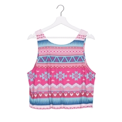 top aztec pink turquoise