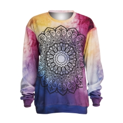 Sweashirt  mandala black dye