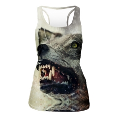 Tank top angry wolf