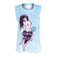 Open sleeve top  CUTE BUT DEADLY MERMAID