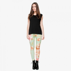 3D print leggings mint flower