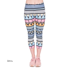 Capri leggings AZTEC-NIEBIESKI