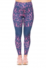 High waist leggings pink cracks