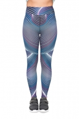 High waist leggings futuristripes