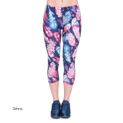 Capri leggings FEATHERS COLOR