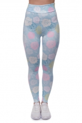 High waist leggings PASTEL ROSES