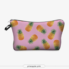 makeup bag  pineapple pink