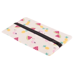 Pencil case YELLOW FLAMINGO FRIUTS