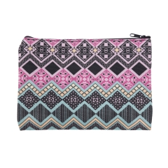 square cosmetic case aztec rozowy