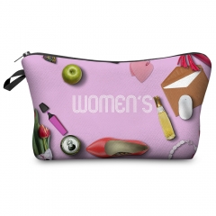 makeup bag women's pink wiz