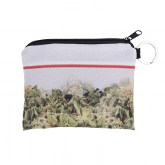 方形零钱包白底杂草weed bag