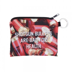 方形零钱包红色散弹枪子弹shotgun bullets