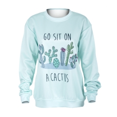 卫衣浅绿仙人掌 GO SIT ON A CACTUS