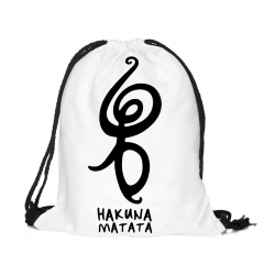 束口袋符号字母HAKUNA SYMBOL