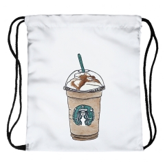 Drawstring bag coffee cup