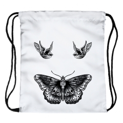 Drawstring bag butterfly tattoo