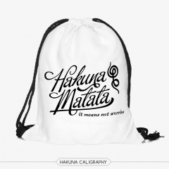 simple backpack HAKUNA CALIGRAPHY