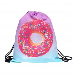 Drawstring bag donut pink