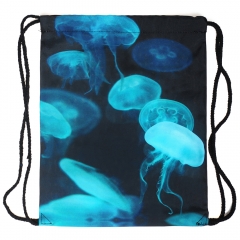 束口袋蓝色水母jellyfish blue