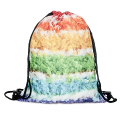 simple backpack rainbow cake