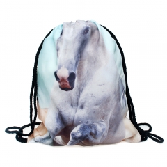 simple backpack blue sky horse