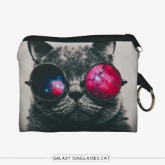 方形零钱包戴红眼镜的猫GALAXY SUNGLASSES CAT