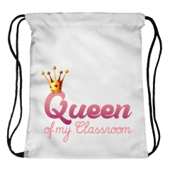 Drawstring bag queen of classroom