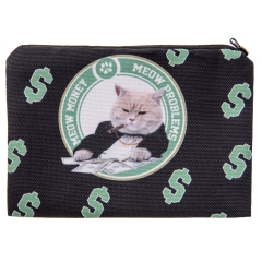 Square cosmetic case MEOW MONEY