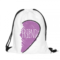 simple backpack friends heart