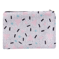 Square cosmetic case retro triangles