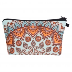 Cosmetic case  mandala orange