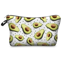 Cosmetic case avocado dots