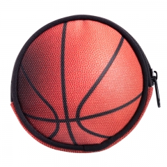圆形零钱包篮球basketball