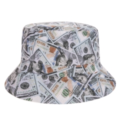 渔夫帽铺满钞票的帽子dollar new