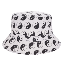 hat jing jang white