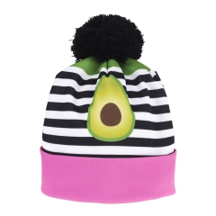 Beanie avocado stripes