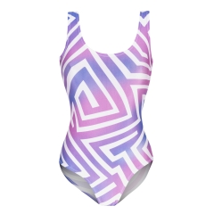 swim suit GEOMETRIC SHAPES WHITE